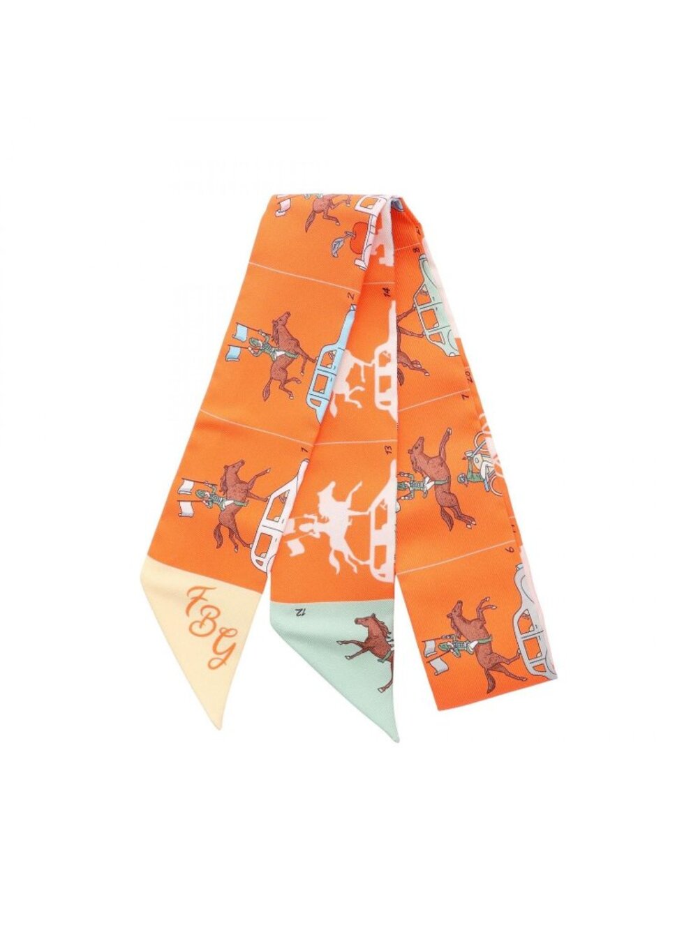 Hermes Scarf Twilly Ribbon Parade Silk